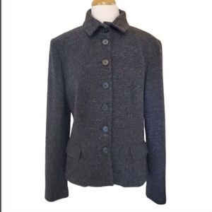 Lauren Ralph‎  Lauren Blazer Charcoal Gray Size 12  Wool Blend
